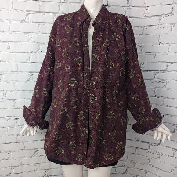 Chaps Ralph Lauren Vintage Button shirt Paisley size large - Picture 1 of 10